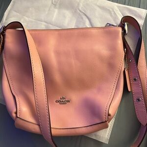 Coach Peony Pebbled Leather Small Crossbody Dufflette Bag